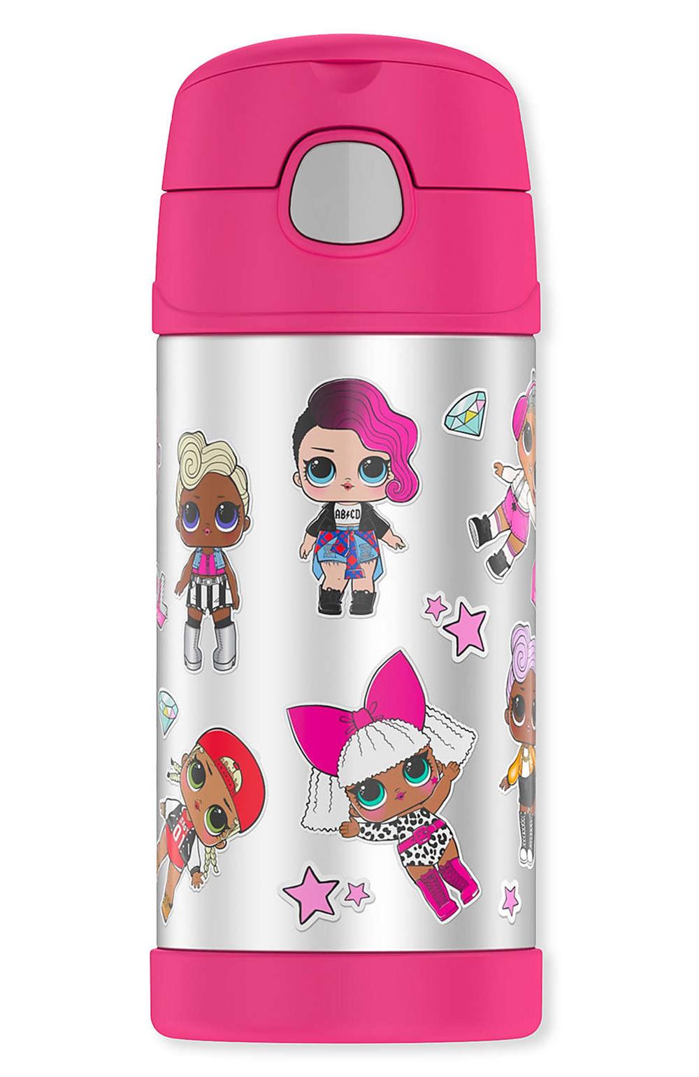 Kids Cartoon Water Bottle Built in Carrying Loops Bottle for Women Teen  Girls