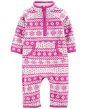 Carters Fair Isle Fleece Jumpsuit