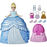 Hasbro Disney Princess Secret Styles Fashion Surprise Cinderella, Mini Doll Playset with Extra Cloth