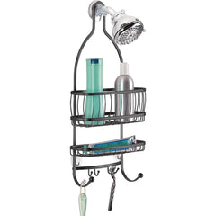 Metal Wire Hanging Shower Caddy, Extra Wide Space for Shampoo