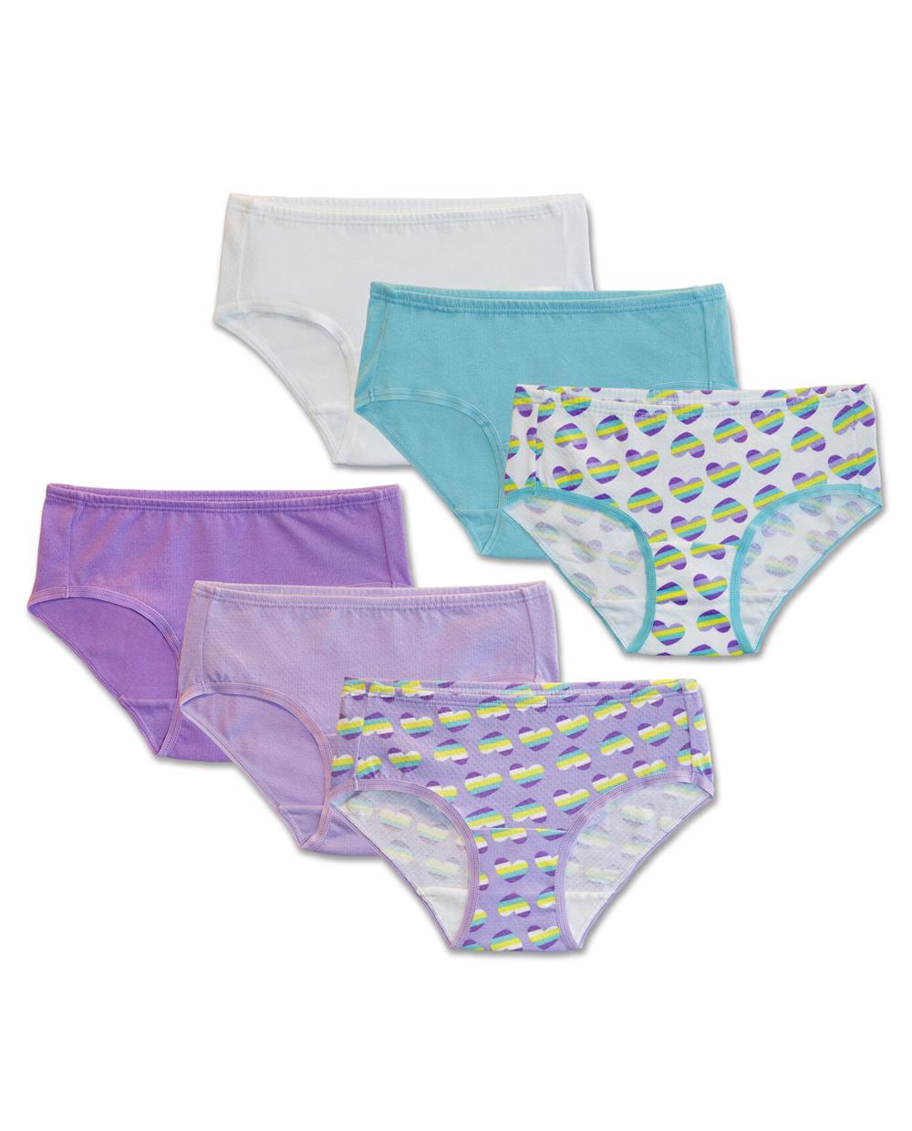 Fruit of the Loom Girls Assorted 100% Cotton Boy Short Underwear, 8 Pack  Panties (Little Girls & Big Girls) 