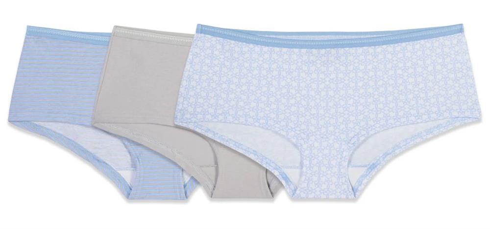 Fruit of the Loom Womens 3-Pack Boy Shorts - 7 / Assorted