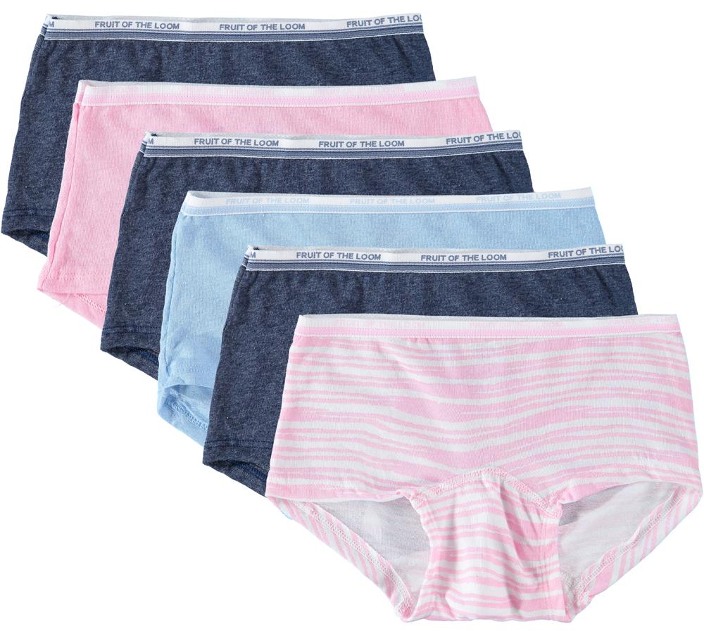 Fruit of the Loom Women's Boy Short Underwear, 6 Pack 