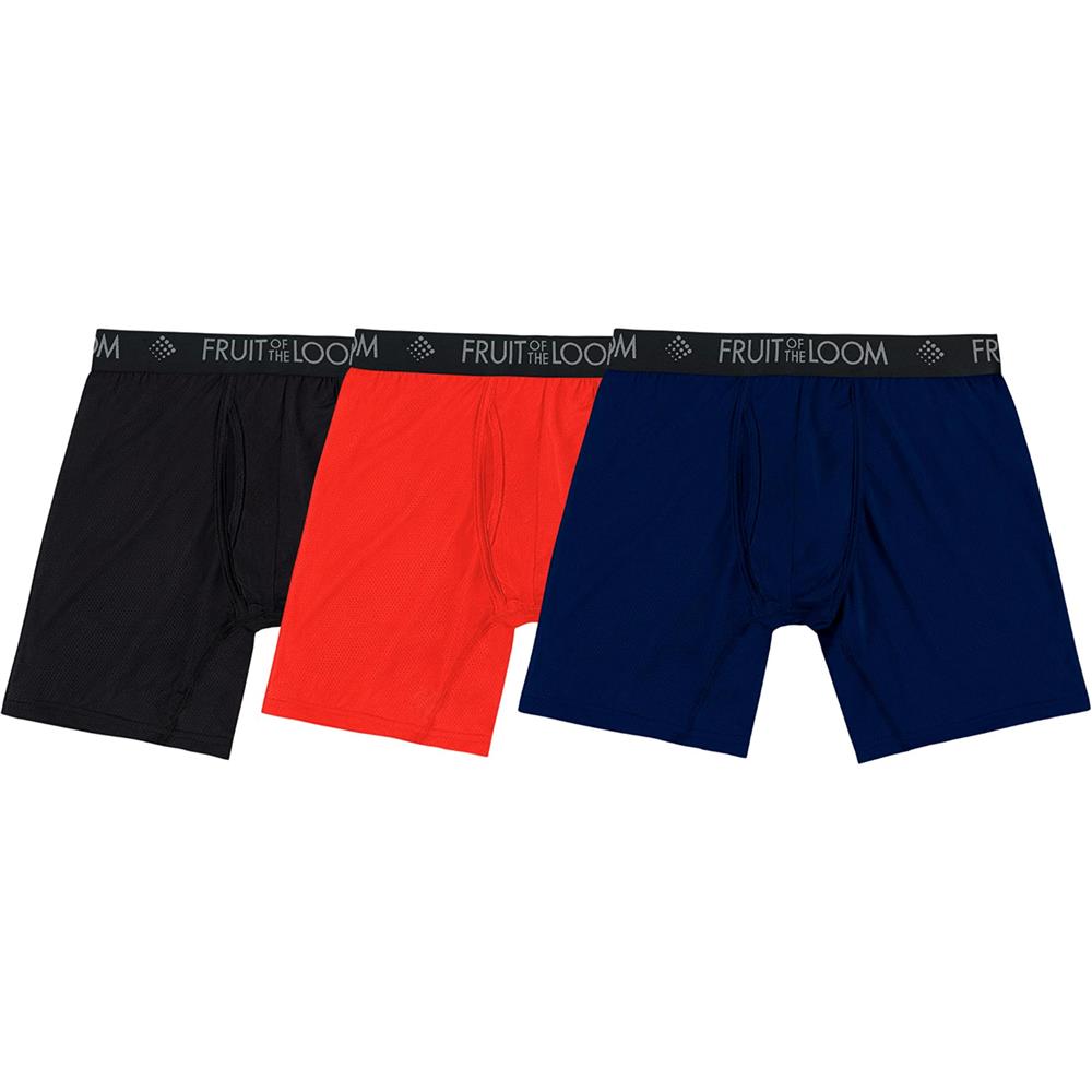 Fruit of the Loom Men's Breathable Cotton Micro-Mesh Assorted
