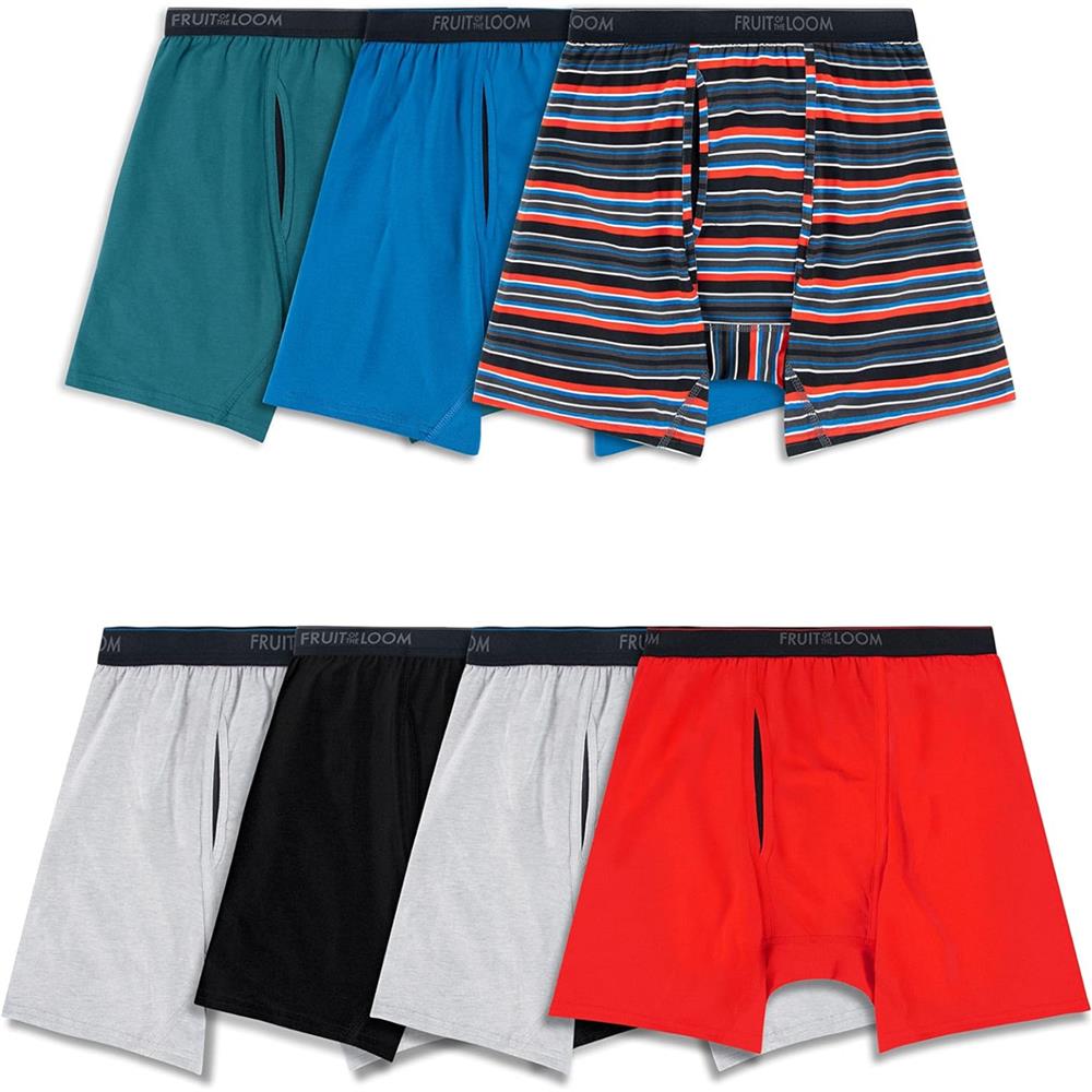 Fruit of the Loom Men's Crafted Comfort Stretch Boxer Briefs