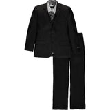 Kids World Of USA Boys 4-7 5-Piece Texture Black Suit