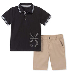 Calvin Klein Jeans Matching Shorts and Polo Set in 24M