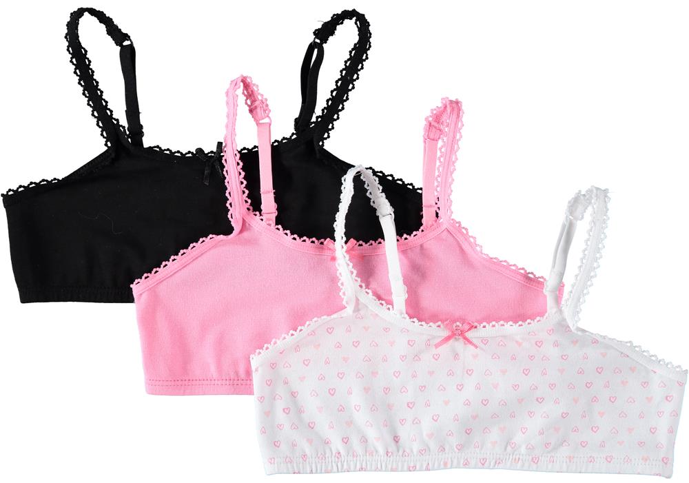 Pack Of 6 Cotton Bra With Lycra Straps For Teenagers & Women - Pink