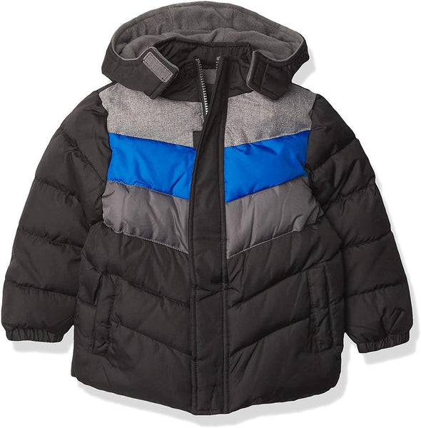 Ixtreme Big Boy Colorblock Puffer Jacket With Reflective Stripe
