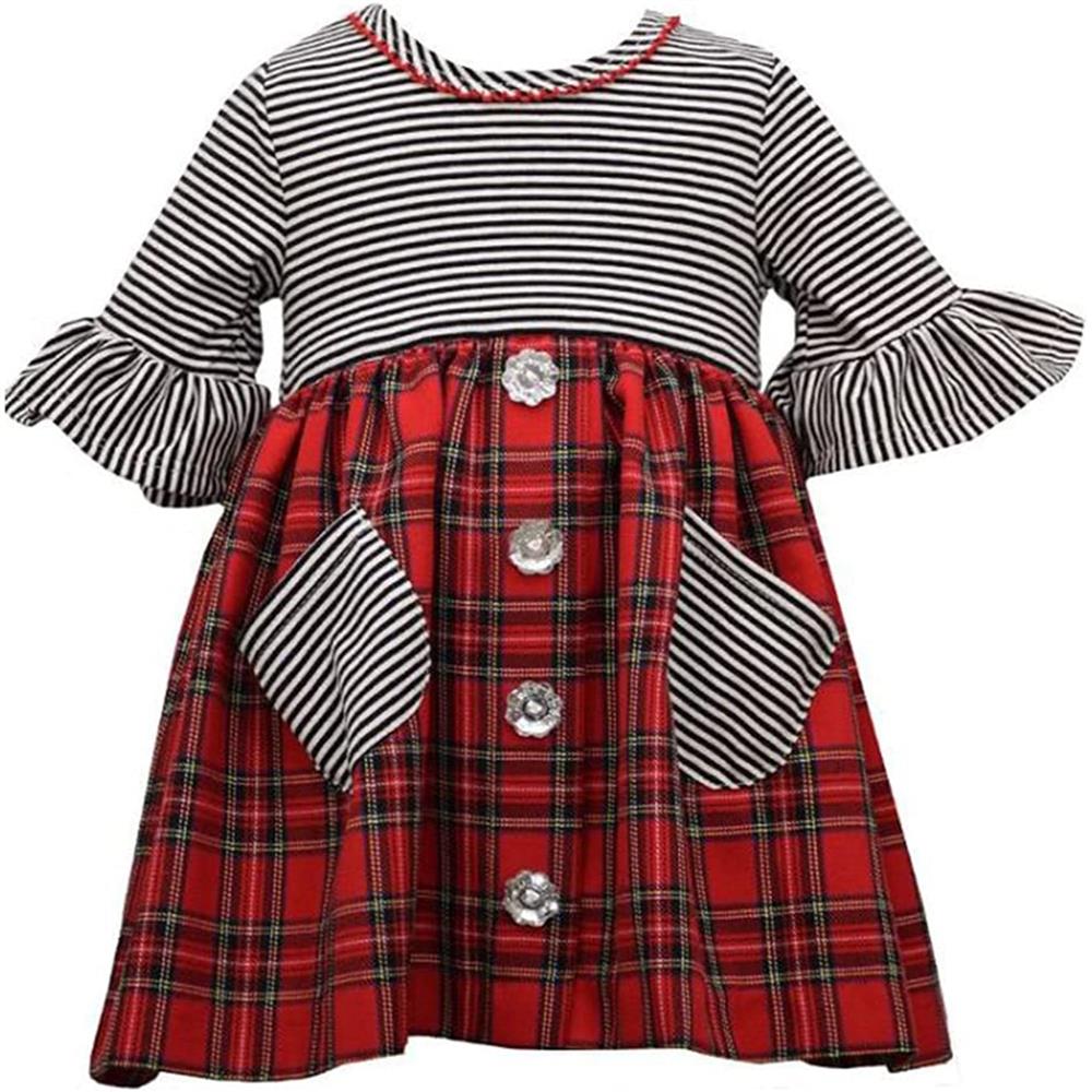 Bonnie jean striped santa on sale dress