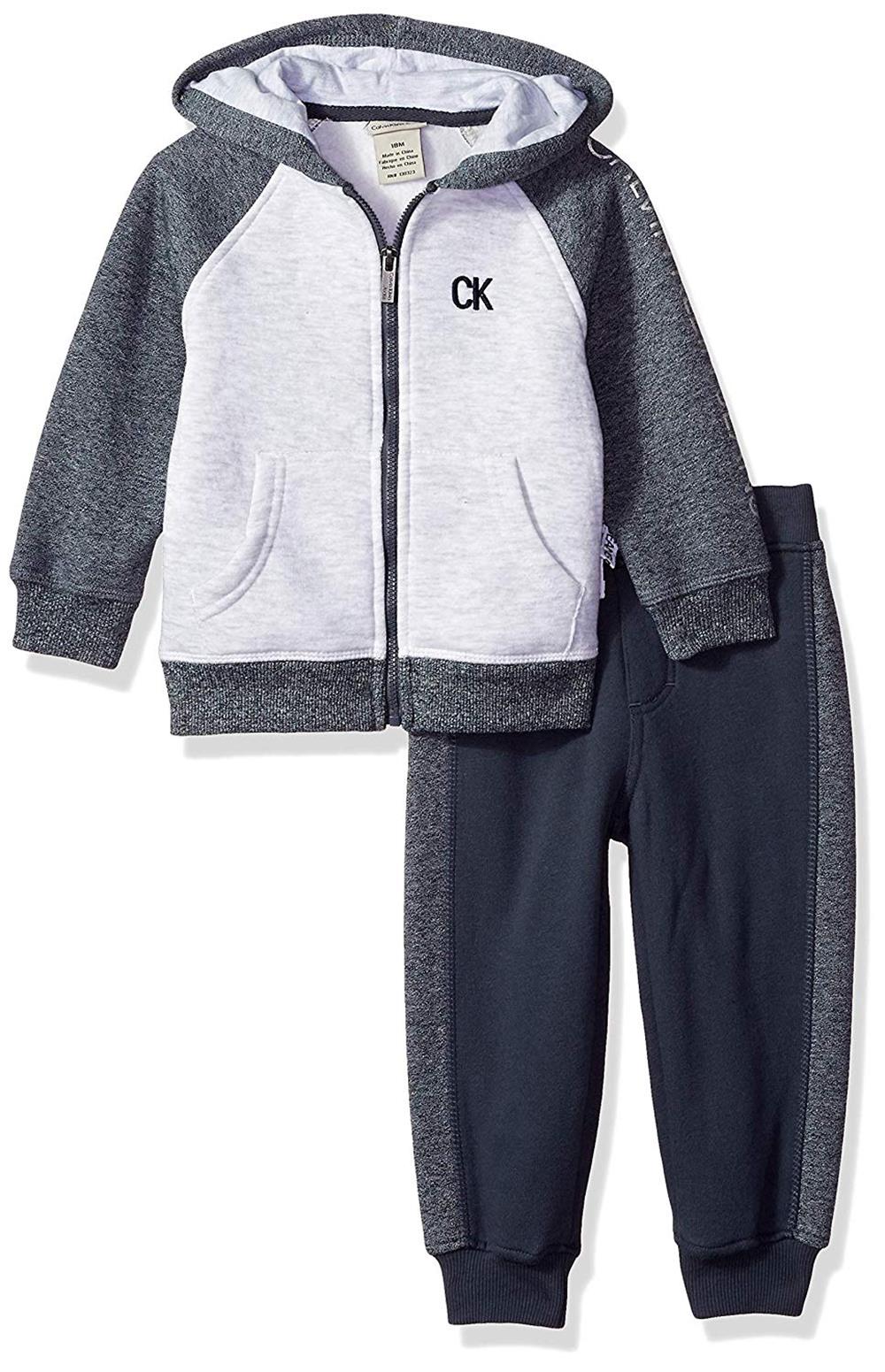 Calvin Klein Girls 12-24 Months Hooded Jogger Set – S&D Kids