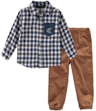 Calvin Klein Boys 8-20 Check Plaid Pant Set