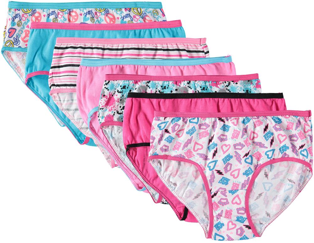 HANES GIRLS SIZE 12 Assorted Cotton Brief Underwear 10 Pack