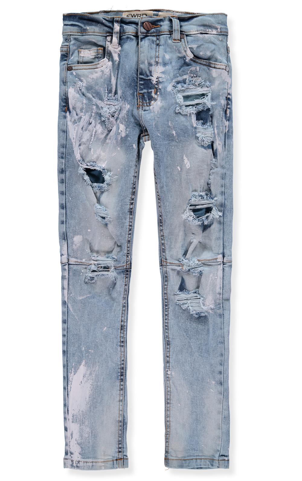 受発注 STAMPD DISTRESSED PANEL DENIM / WH | carren.jp