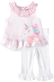 Little Lass Girls 0-9 Months Unicorn Legging Set