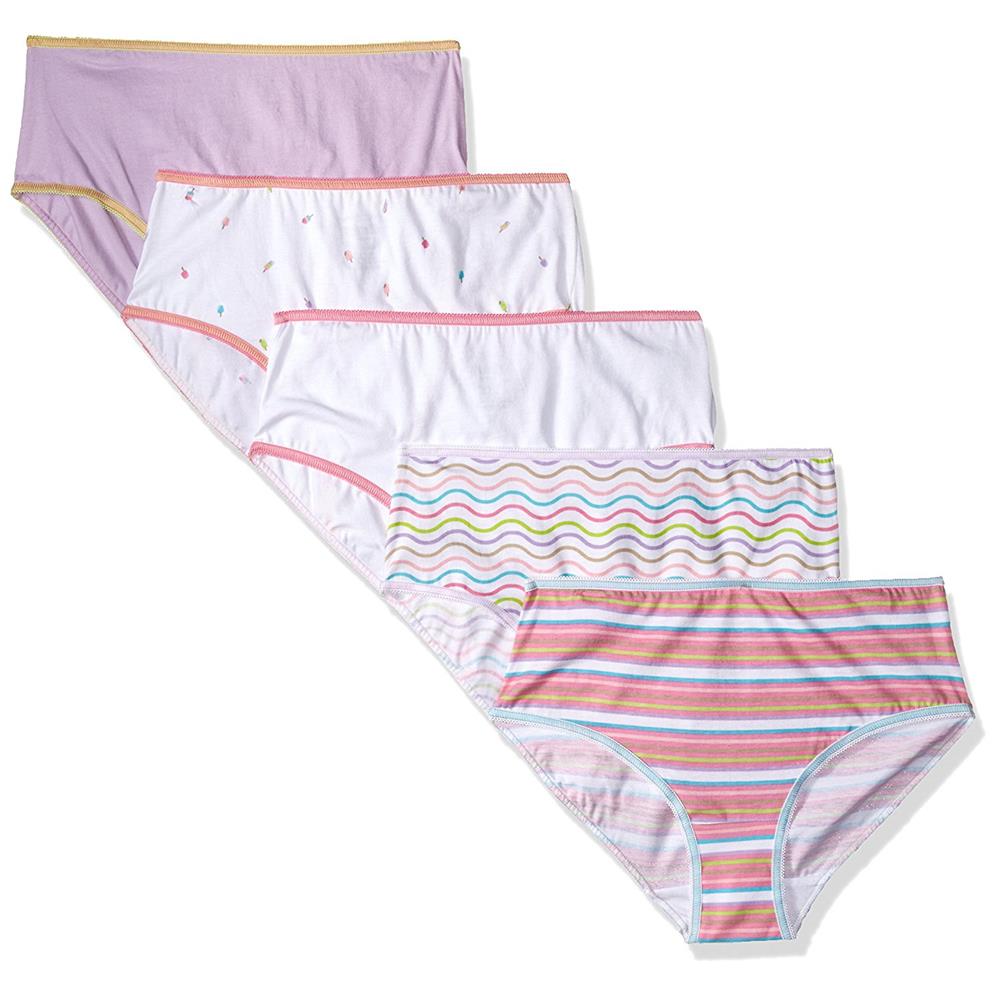 Wonder Nation Girls 100% Cotton Panty Briefs: 14 Pack Size 18, 16, 4