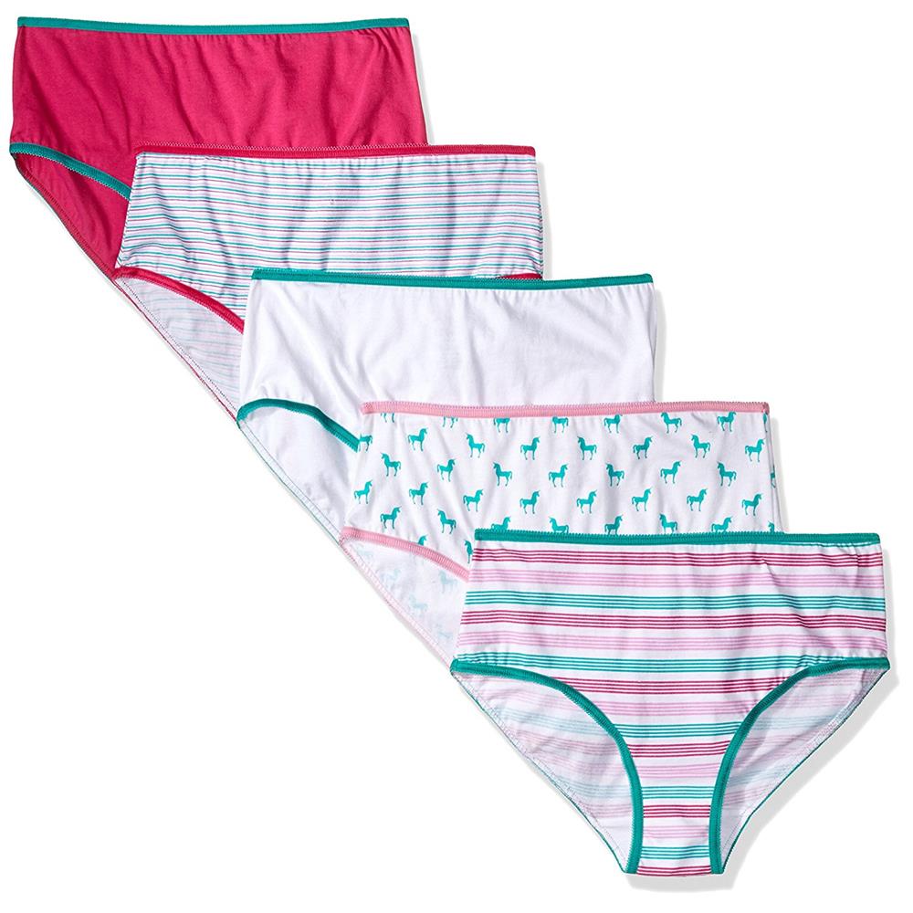 Girls' Underwear - 7 Pack Days of the Week Briefs - Soft Tag Free Panties  for Toddlers and Girls (2T-12)