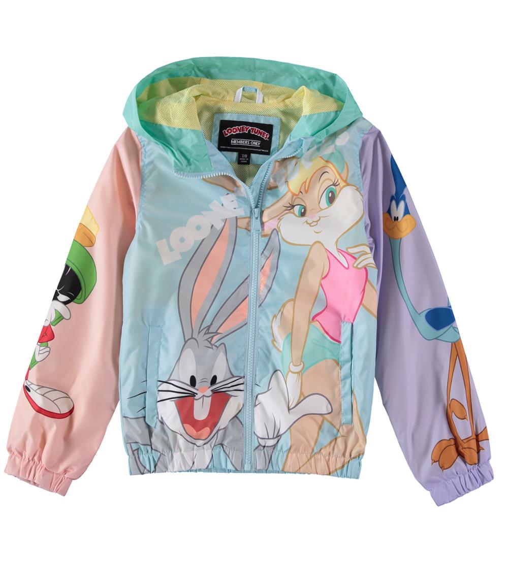 Members Only Looney Tunes Windbreaker Jacket Bugs Bunny Sylvester Men’s  Medium