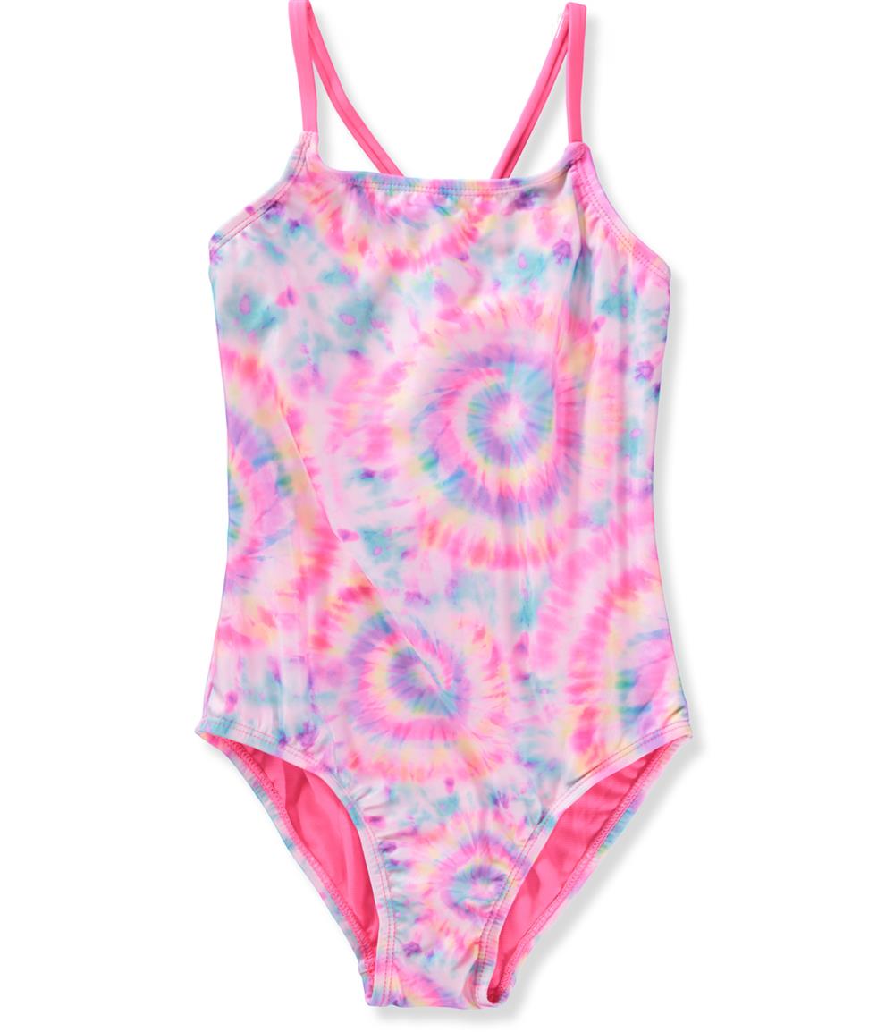 Breaking Waves Girls 7 16 One Piece Tie Dye Swimsuit S D Kids