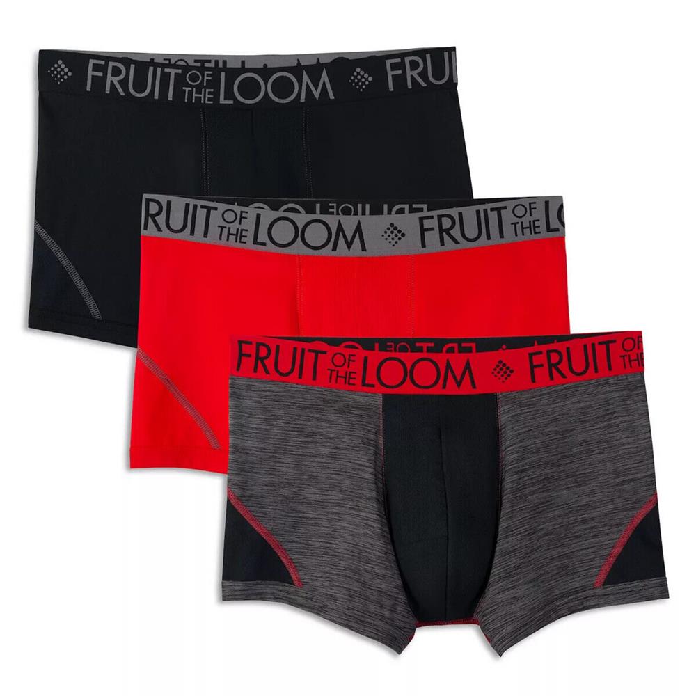 Fruit of the Loom Men's Briefs 6-Pack Breathable Micro Mesh Black/Gray