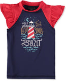 Rash Guard Girls 4-16 Short Sleeve Rash Guard