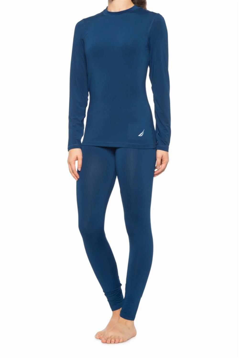 24 Sets Yacht And Smith Womens Thermal Underwear Set In Blue Size