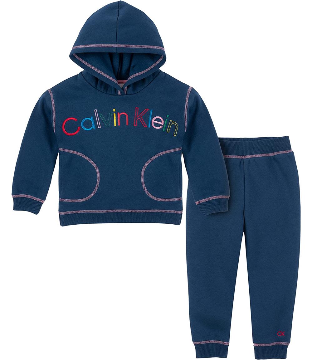 Calvin Klein baby-boys 2 Piece Velour Gift Set