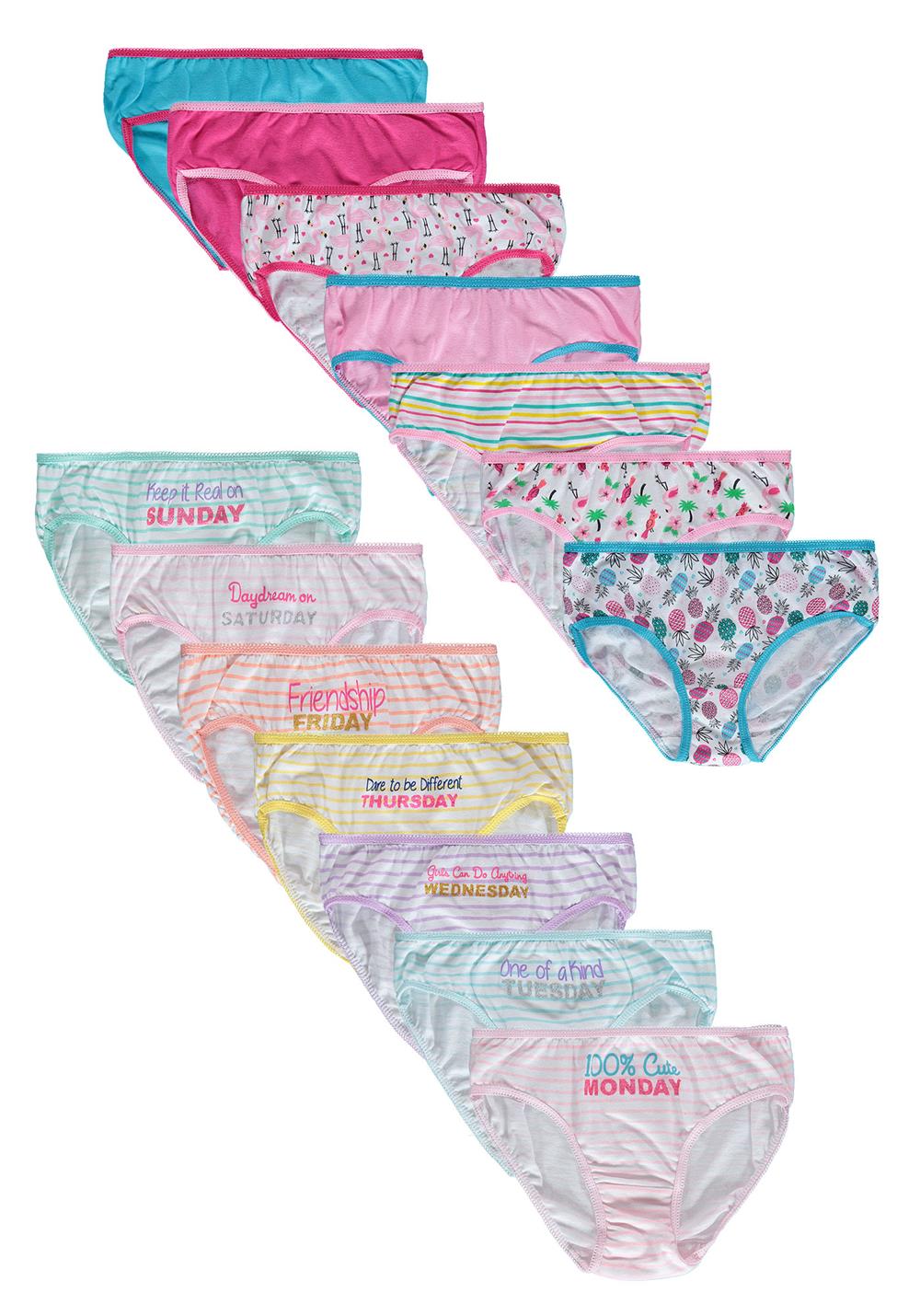 Girls Soft Cotton Underwear Cool Breathable Comfort Panty 3-Pack