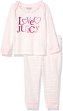 Juicy Couture Long Sleeve Stripe Ruffle Pant Set