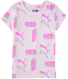 PUMA Girls 7-16 All Over Print Logo T-Shirt