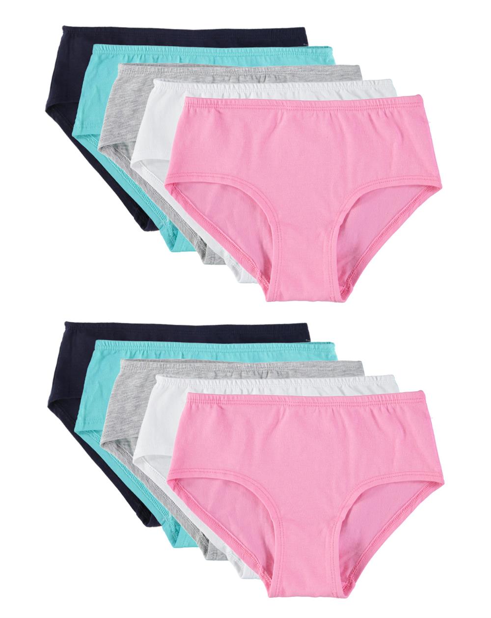 Fruit of the Loom Girls' Assorted Cotton Hipster Underwear, 10
