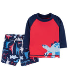 Carters Boys 12-24 Months Dinosaur Rashguard Set