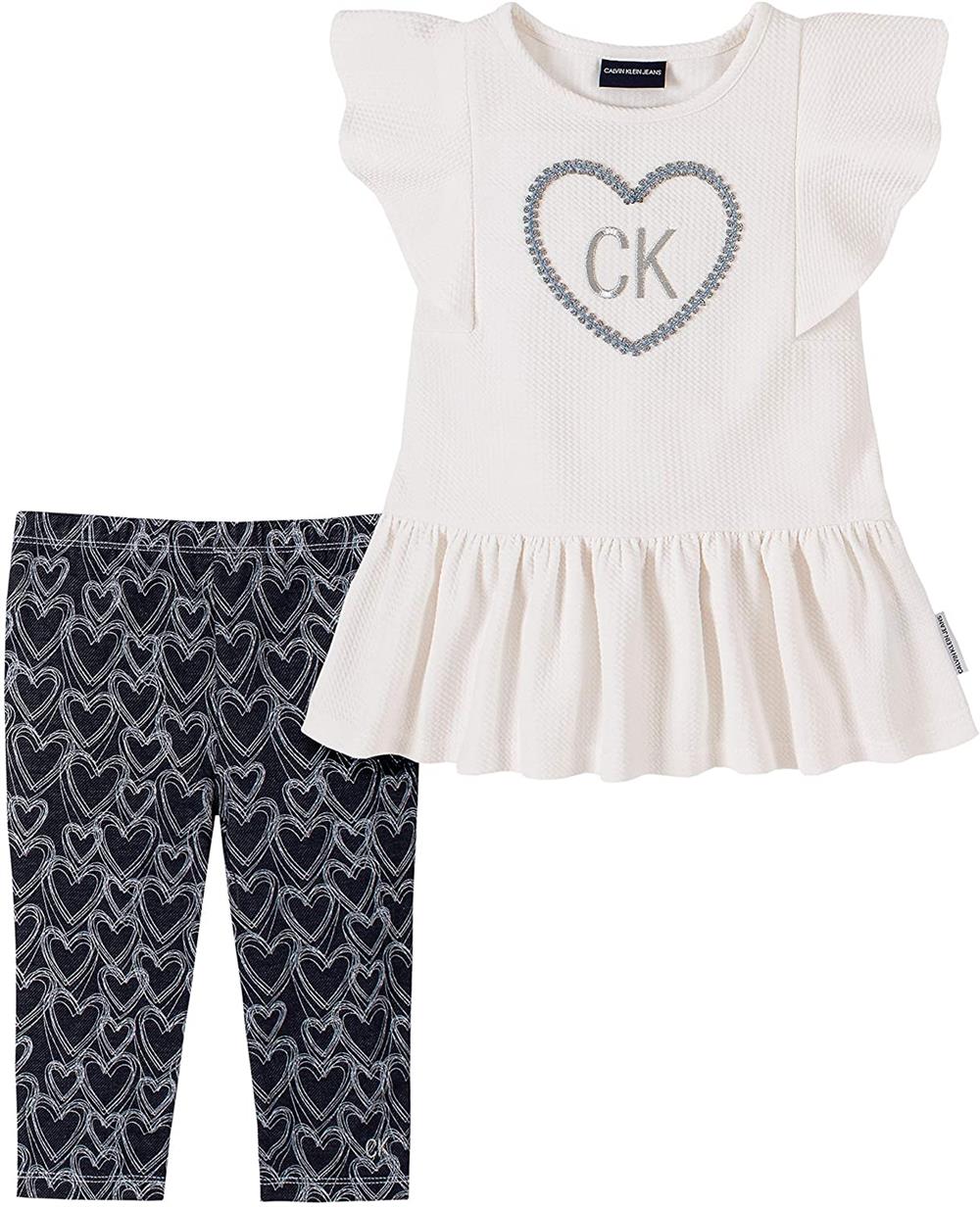 Calvin Klein Girls 2T-4T Heart Legging Set – S&D Kids