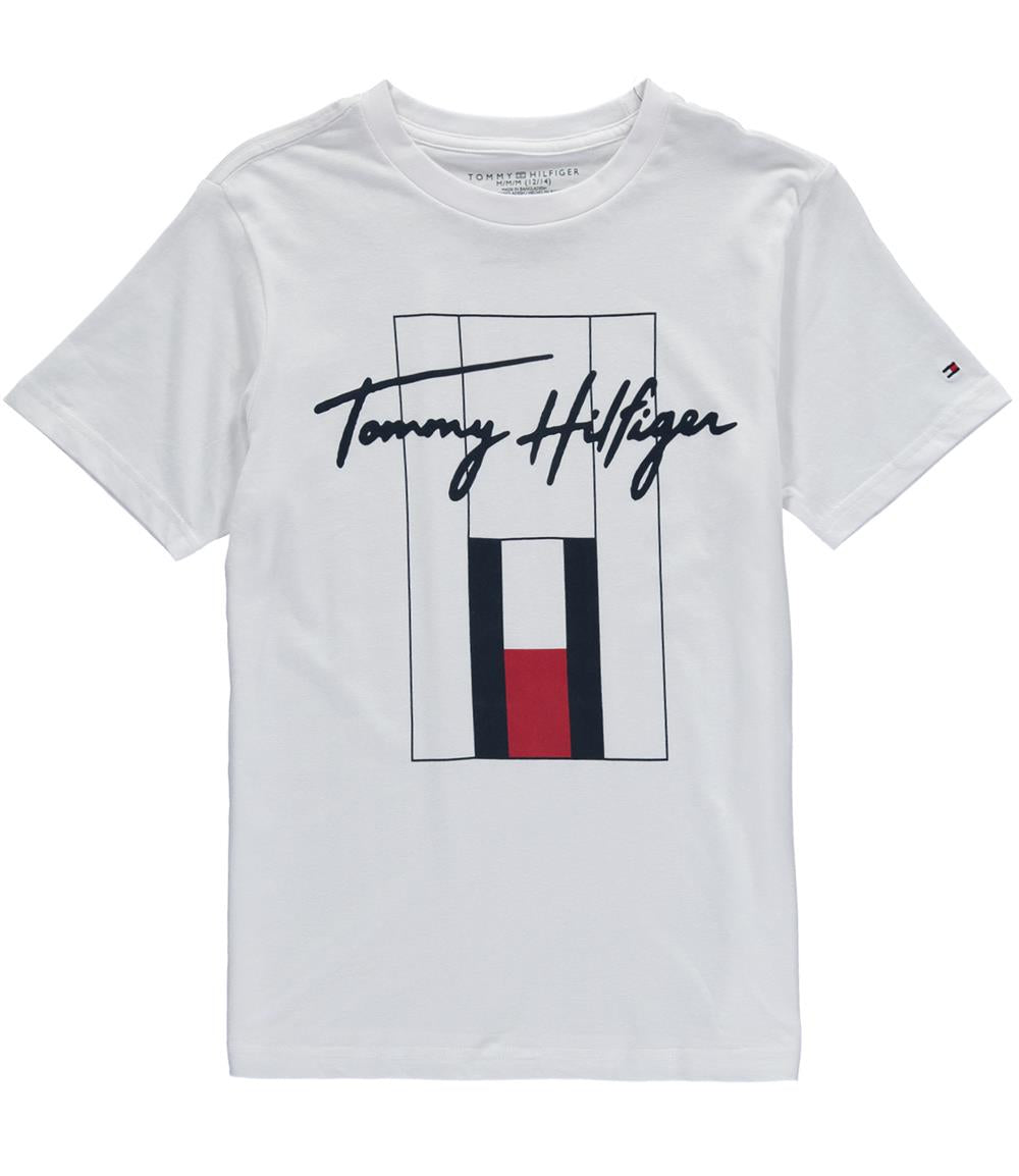 Tommy Hilfiger Boys 8-20 Short – Court S&D T-Shirt Sleeve Logo Kids