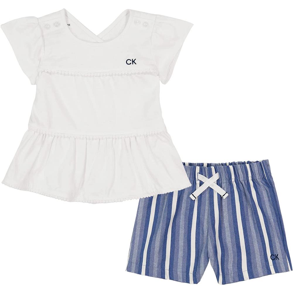 Calvin Klein Girls 2T-4T Tier Tunic Short Set – S&D Kids